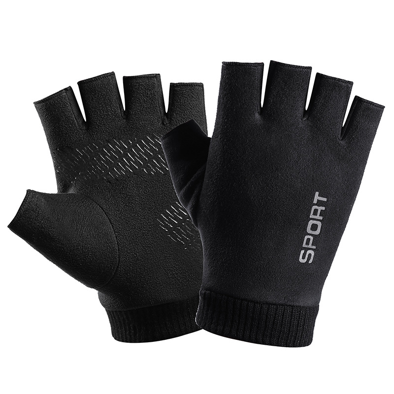 Leather Driving Glove - Uomo inverno pelle scamosciata peluche spessa