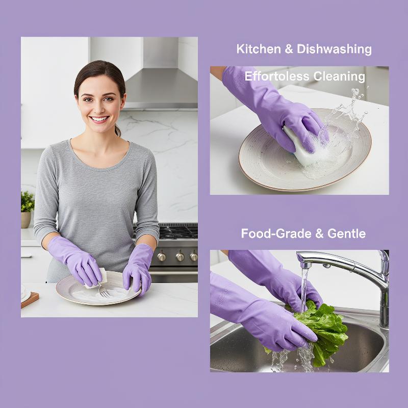 1 paio di guanti in lattice pe - Dish Glove Rubber recensione e prezzo