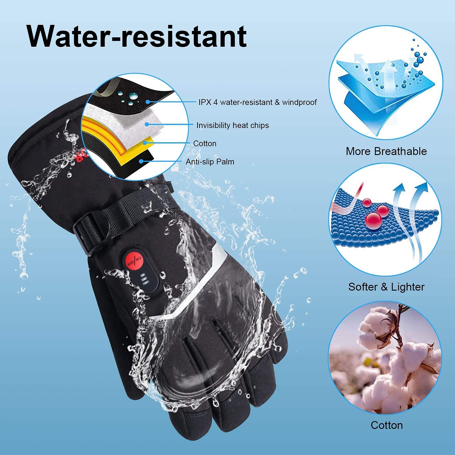 SNOW DEER Guanti riscaldati in - Ski Glove Waterproof recensione e prezzo